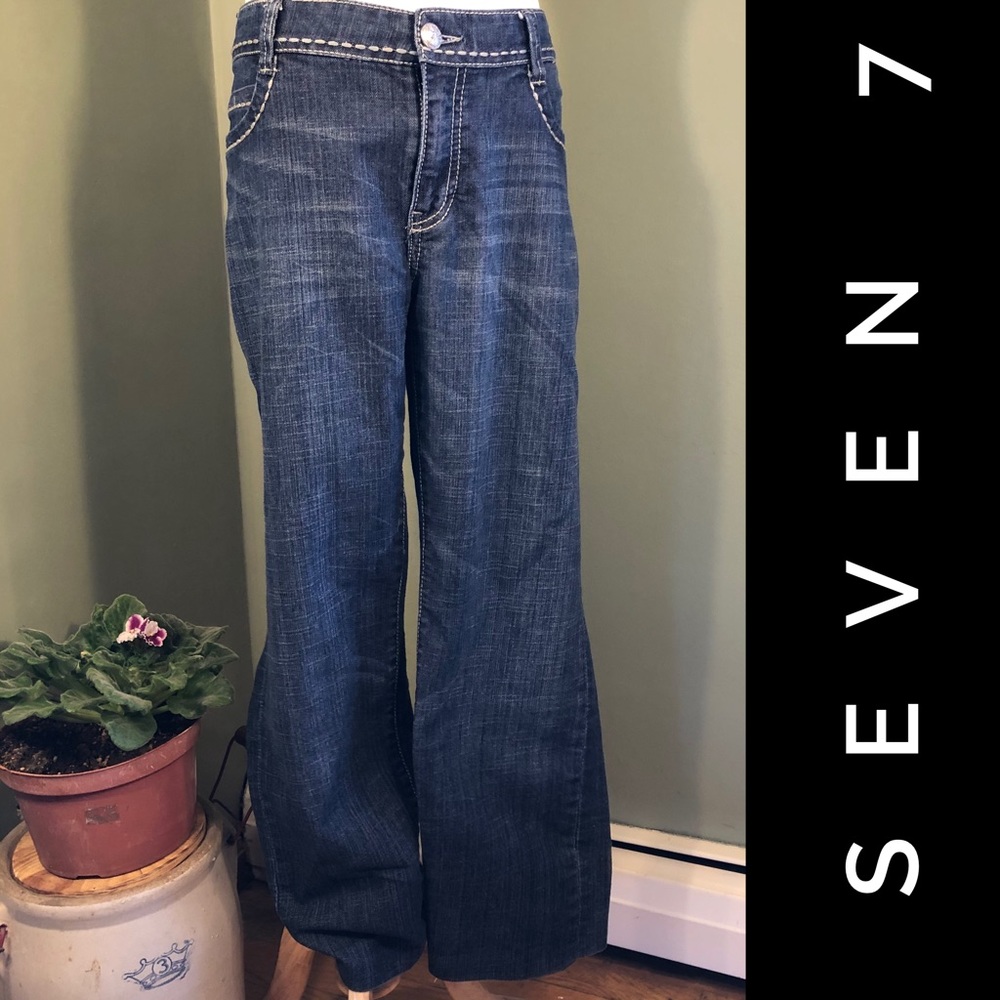 16 Seven 7 jeans in indigo wash